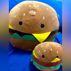 Carl the Cheeseburger Squishmallows 12in & 7in